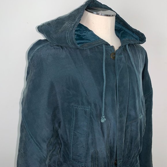 Woman Mark Alexander 100% Silk Coat Size XL - Picture 2 of 7